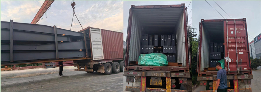 Steel box beams Packing