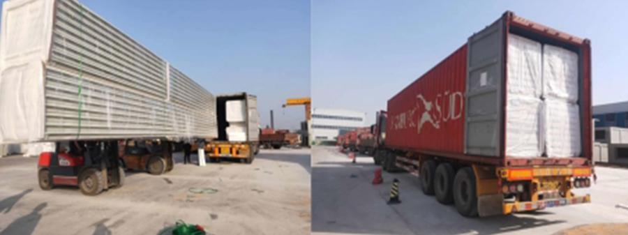 PU sandwich panels packing