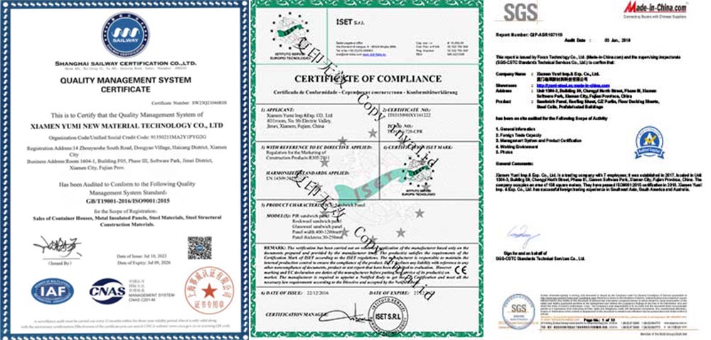 Company Certificates