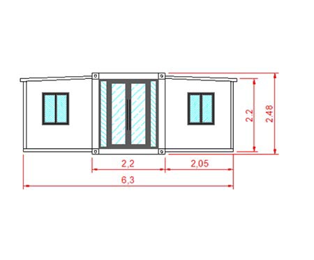 20ft expandable container house 