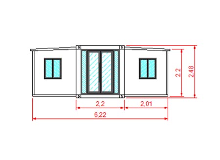 40ft expandable container house 