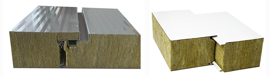 Wall rockwool sandwich panels joint