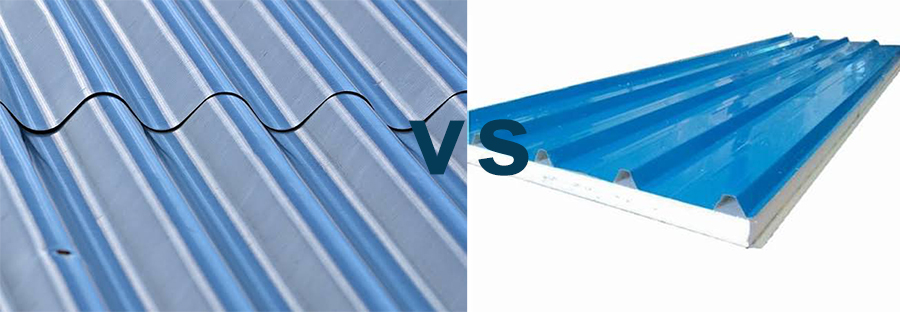 Metal Roofing vs. Sandwich Roof Panels Metal Roofing vs. Sandwich Roof Panels
